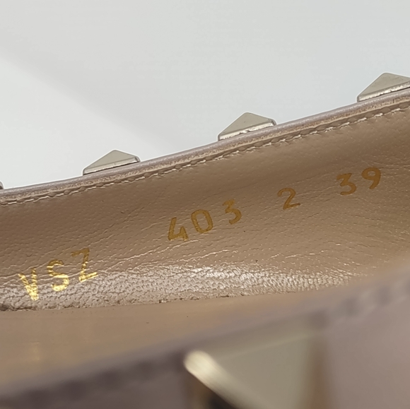 Valentino Garavani Size 39 Rockstud ballet flats ballerinas black patent - Picture 9 of 11